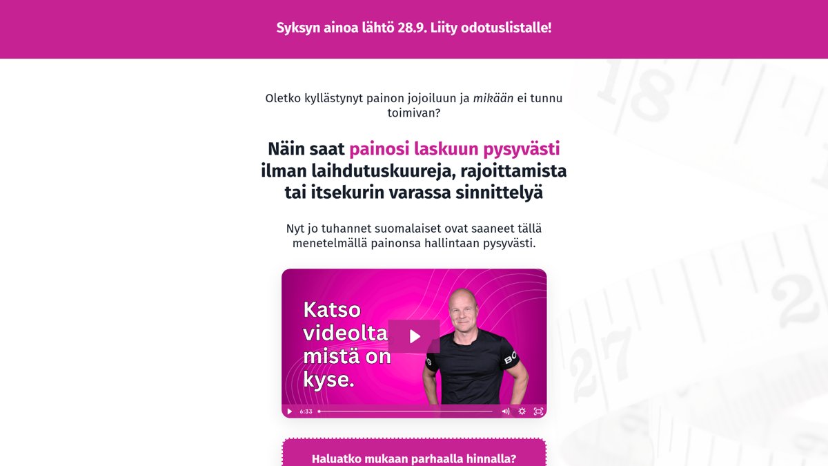 Jäähyväiset jojoilulle — verkkokurssin etusivu