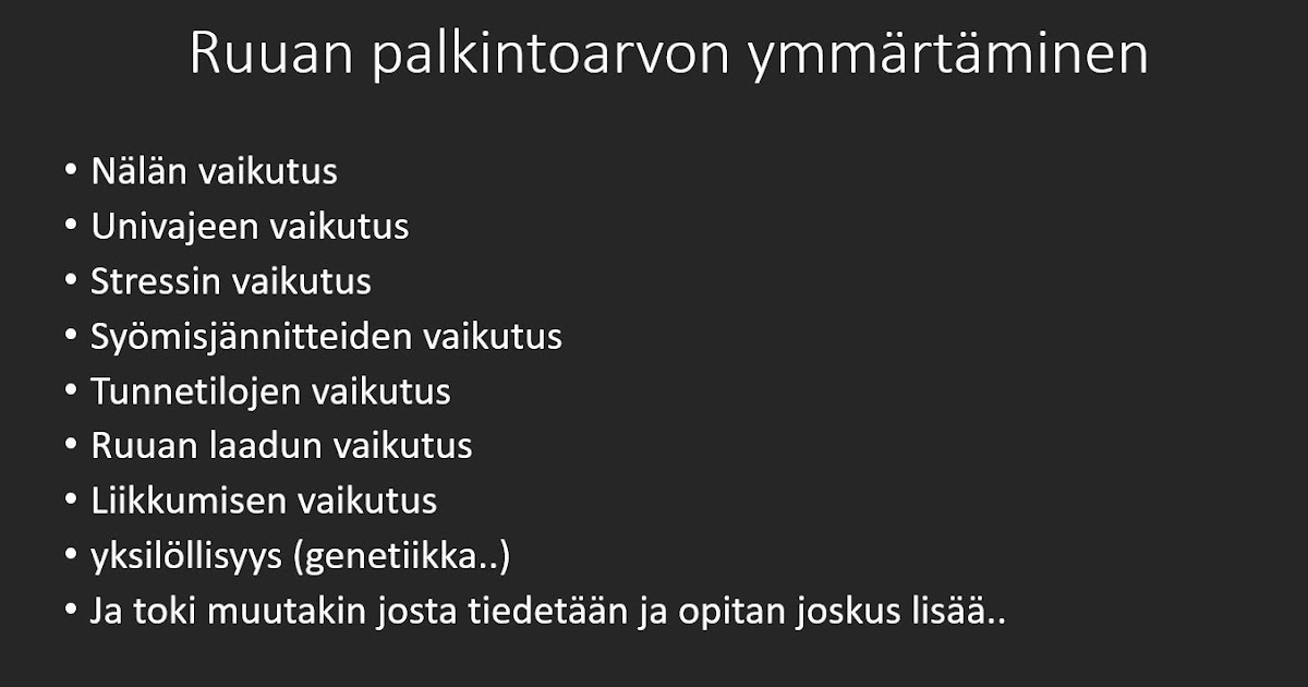 Ruuan palkintoarvo